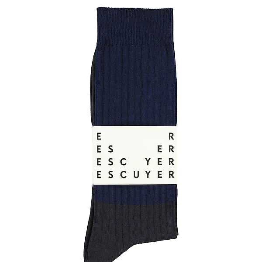 Poumpilata Chaussettes Colour Block Bleu Escuyer