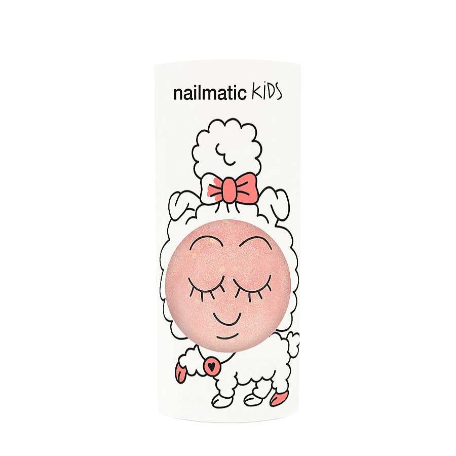 Poumpilata Vernis Enfant Base Eau Peachy P Che Paillet